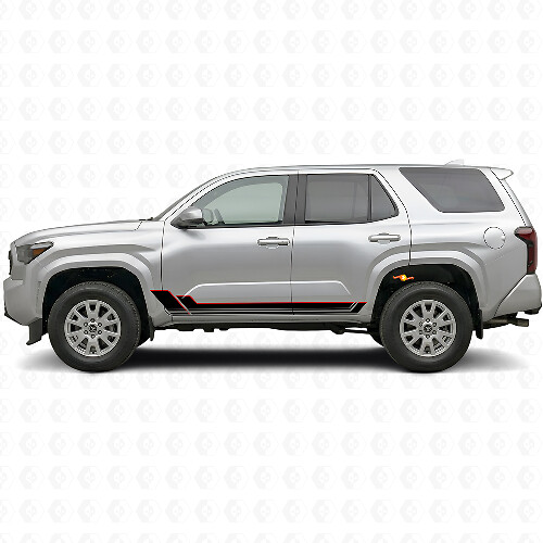 Twin Stripes Schweller-Vinylaufkleberset für Toyota 4Runner 2024+ 1