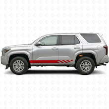 Karierte Streifen Seitenschweller Vinyl-Aufkleber für Toyota 4Runner 2024+ 3
