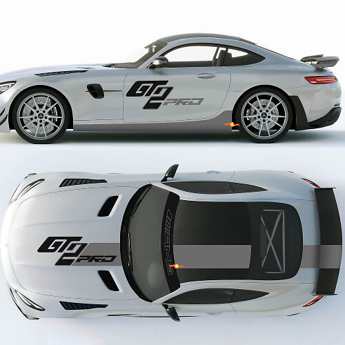Racing GT2 Pro Seitenhaube Dach Kofferraum Vinyl-Aufkleber-Kit für Mercedes AMG GT 1