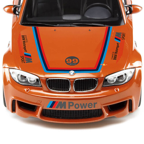 M Power Motorhauben-Seiten- und Stoßstangen-Vinyl-Aufkleberset für BMW 1M Coupe E82 1