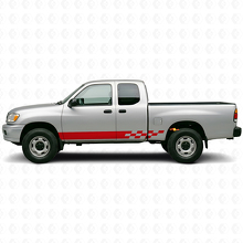 Schachbrett-Streifen Einstiegsleisten Vinyl-Aufkleber für Toyota Tundra 1999-2006 3