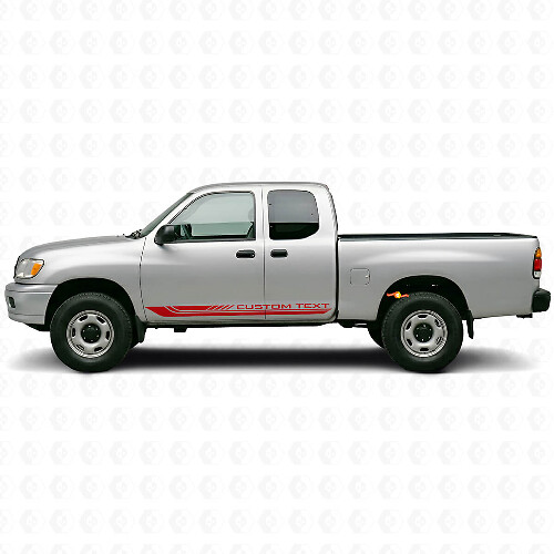 Karierte Gebogene Streifen Schweller-Vinylaufkleber für Toyota Tundra 1999-2006 1