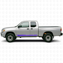 Karierte Gebogene Streifen Schweller-Vinylaufkleber für Toyota Tundra 1999-2006 2