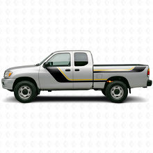 Twin Stripes Tür- und hinterer Seiten-Vinyl-Decal-Kit für Toyota Tundra 1999-2006 2