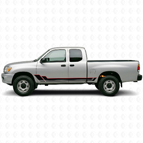Twin-Stripes-Schweller-Vinyl-Aufkleber-Kit für Toyota Tundra 1999-2006
