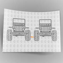 Individuelles Vinyl-Aufkleber-Set im schmutzigen Reifenprofil-Stil für Jeep Wrangler_2
