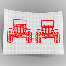 Individuelles Vinyl-Aufkleber-Set im schmutzigen Reifenprofil-Stil für Jeep Wrangler_3