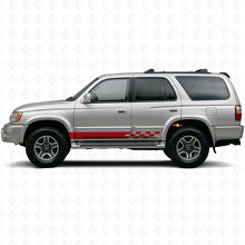Schachbrett-Streifen Seitenschweller Vinylaufkleber für Toyota 4Runner 1995-2002 3