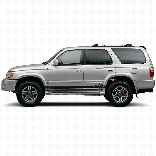 Berge Dünne Streifen Schweller Vinylaufkleber für Toyota 4Runner 1995-2002 1