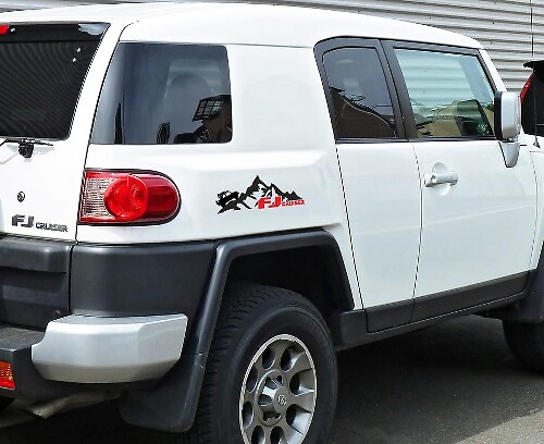 FJ-Logo und Berg-Motiv Seitenwand Vinyl-Aufkleber für Toyota FJ Cruiser