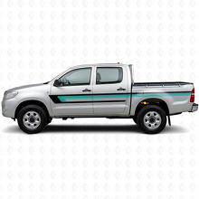 Vinyl-Aufkleber mit dreifachen Streifen für Türseite für Toyota Hilux 2004-2015 2