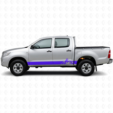 Mountains Style Streifen Schweller Vinyl Aufkleber Set für Toyota Hilux 2004-2015 2