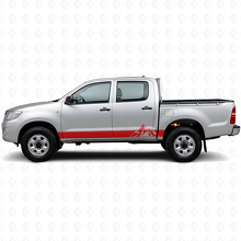Mountains Style Streifen Schweller Vinyl Aufkleber Set für Toyota Hilux 2004-2015 3
