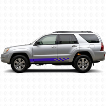 Schachbrett-Streifen Schweller Vinyl-Aufkleber für Toyota 4Runner 2002-2009 2