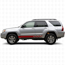 Schachbrett-Streifen Schweller Vinyl-Aufkleber für Toyota 4Runner 2002-2009 3