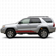 Gebogene Streifen Seitenschweller Vinyl-Aufkleber-Set für Toyota 4Runner 2002-2009 3