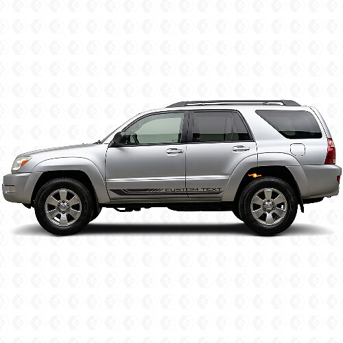 Karierter gebogener Streifen Rocker Panel Vinyl Aufkleber für Toyota 4Runner 2002-2009 1