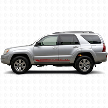 Karierter gebogener Streifen Rocker Panel Vinyl Aufkleber für Toyota 4Runner 2002-2009 3