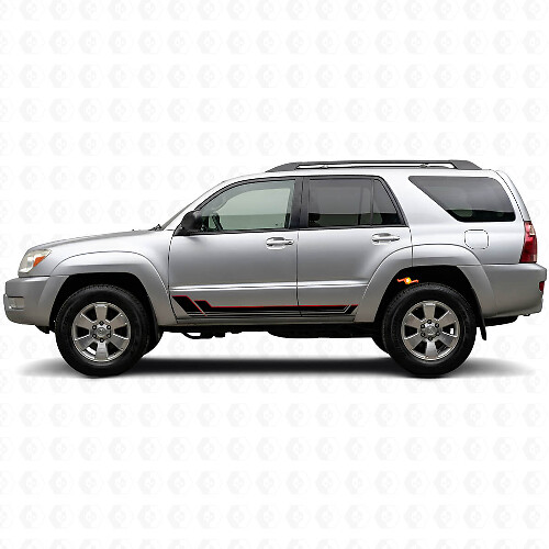 Twin-Stripes Schweller Vinyl-Aufklebersatz für Toyota 4Runner 2002-2009