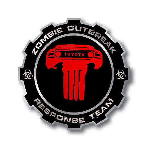 Zombie-Ausbruch-Reaktionsteam Seiten-Vinylaufkleber für Toyota FJ Cruiser