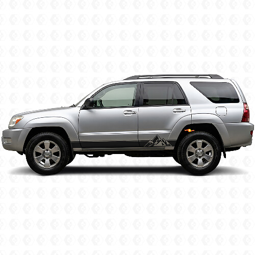 Mountains breite Streifen Schweller Vinyl-Aufkleber für Toyota 4Runner 2002-2009 1
