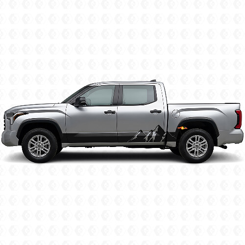 Berge Breite Streifen Schweller Vinyl-Aufkleber für Toyota Tundra 2022+ 1