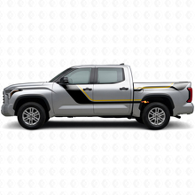 Twin Stripes Tür- und hintere Seiten-Vinylaufkleber-Set für Toyota Tundra 2022+ 2