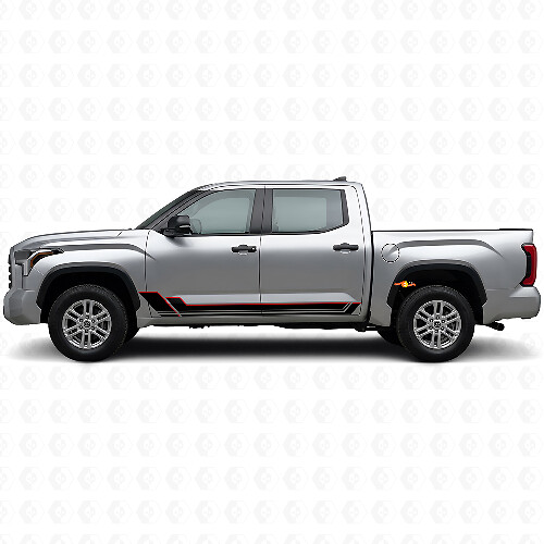 Twin Stripes Schweller Vinylaufkleber Set für Toyota Tundra 2022+ 1