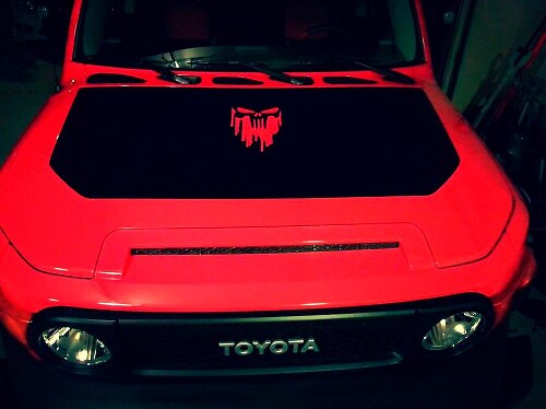 Toyota FJ Cruiser PUNISHER BLOOD Wrap Hood Blackout Aufkleber Aufkleber