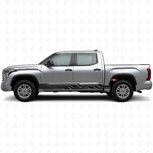 Verflochtene Streifen Rocker Panel Vinyl-Aufkleber für Toyota Tundra 2022+