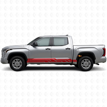 Verflochtene Streifen Rocker Panel Vinyl-Aufkleber für Toyota Tundra 2022+ 3