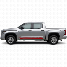 Schachbrettmuster gebogene Streifen Rocker Panel Vinyl Aufkleber für Toyota Tundra 2022+ 3
