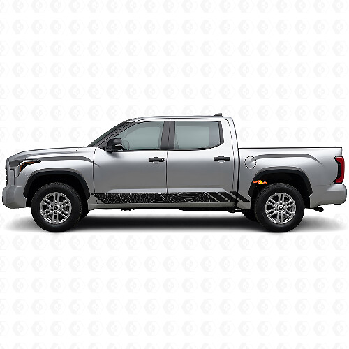 Topografische Stilstreifen Tür Vinylaufkleber für Toyota Tundra 2022+ 1