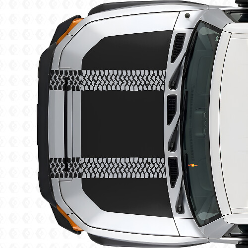 Abblendung mit Reifenprofil-Motorhaubenaufkleber für Toyota FJ Cruiser