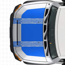 Abblendung mit Reifenprofil-Motorhaubenaufkleber für Toyota FJ Cruiser_2