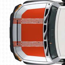 Abblendung mit Reifenprofil-Motorhaubenaufkleber für Toyota FJ Cruiser_4