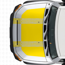Abblendung mit Reifenprofil-Motorhaubenaufkleber für Toyota FJ Cruiser_5