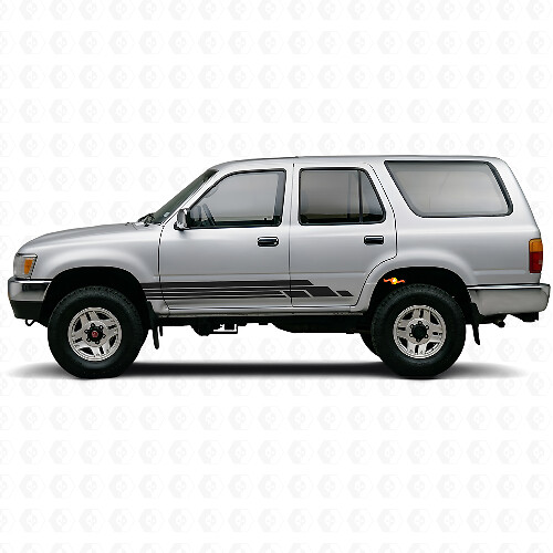 Gebogene Streifen Schweller Vinyl-Aufkleberset für Toyota 4Runner 1989-1995 1