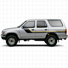 Twin Stripes Seitenvinyl-Dekor-Kit für Toyota 4Runner 1989-1995 2