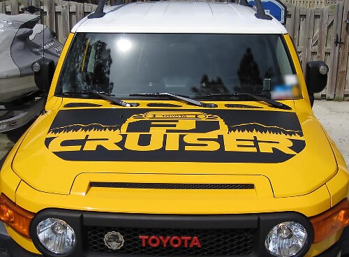 Toyota FJ Cruiser Berge Wald Wrap Hood Blackout Aufkleber Aufkleber