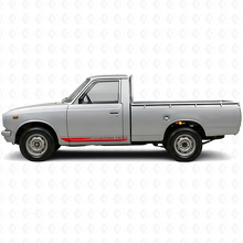 Karierte gebogene Streifen Seitenschweller Vinyl-Aufkleber für Toyota Hilux 1968-1972 3