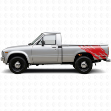 Schlamm-Spritzschutz-Grafik Heckseiten Vinyl-Aufkleber für Toyota Hilux 1978-1983 3