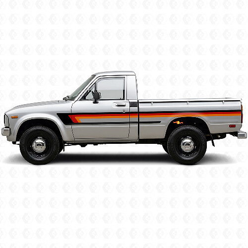 Dreifachstreifen Türseiten-Vinylaufkleber für Toyota Hilux 1978-1983
