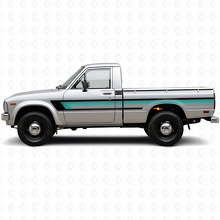 Dreifachstreifen Türseiten-Vinylaufkleber für Toyota Hilux 1978-1983_2