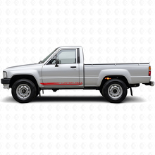 Karierte gebogene Streifen Rocker Panel Vinyl-Aufkleber für Toyota Hilux 1983-1988_3