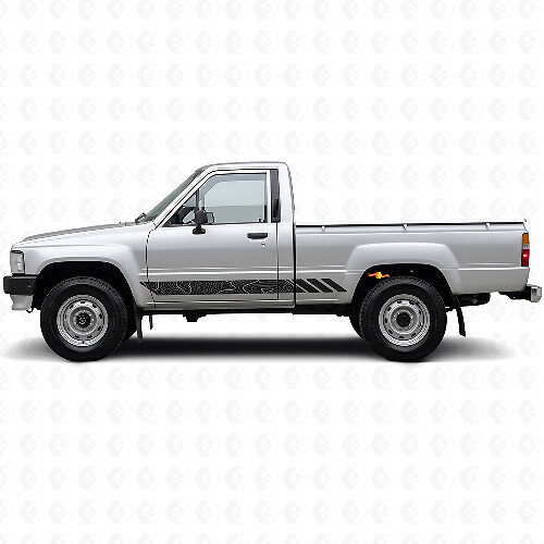 Topografische Stil Streifen Tür Vinylaufkleber für Toyota Hilux 1983-1988 1