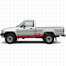 Berge Dünne Streifen Schweller Vinylaufkleber für Toyota Hilux 1983-1988 3