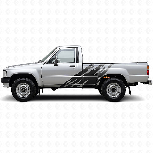 Schlammspritz-Grafik Seitenvinylaufkleber für Toyota Hilux 1983-1988
