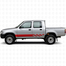 Schachbrettstreifen Schweller Vinyl-Aufkleber für Toyota Hilux 1988-1997 3