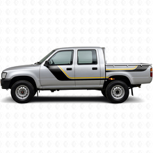 Twin Stripes Tür- und hintere Seiten Vinylaufkleber-Set für Toyota Hilux 1988-1997 2